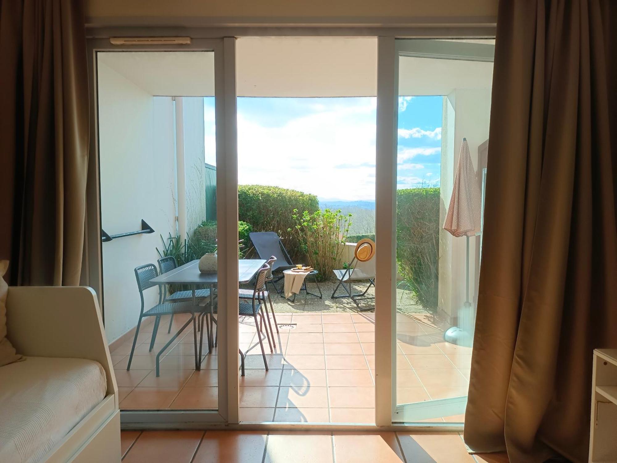 T1 Bis Avec Piscine Vue Golf Et Montagnes Apartment Арконг Екстериор снимка