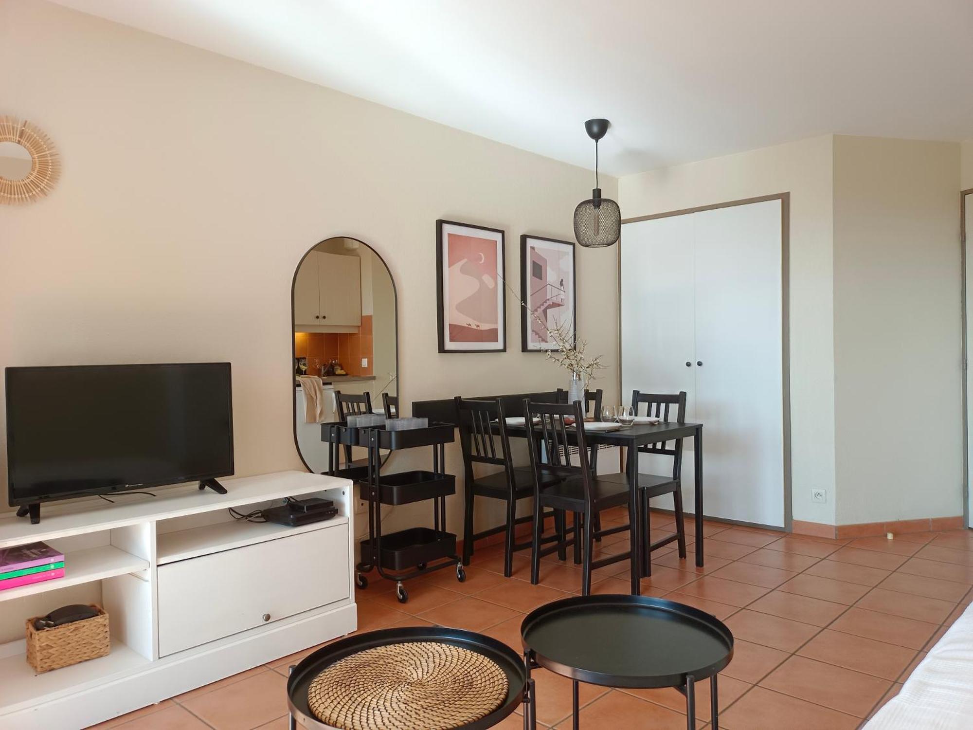 T1 Bis Avec Piscine Vue Golf Et Montagnes Apartment Арконг Екстериор снимка